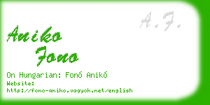 aniko fono business card